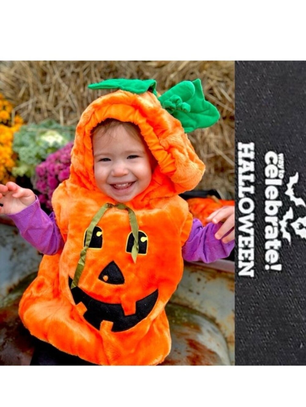 Celebrate Halloween | Vintage Pumpkin Halloween Costume | Size 12-24 Months